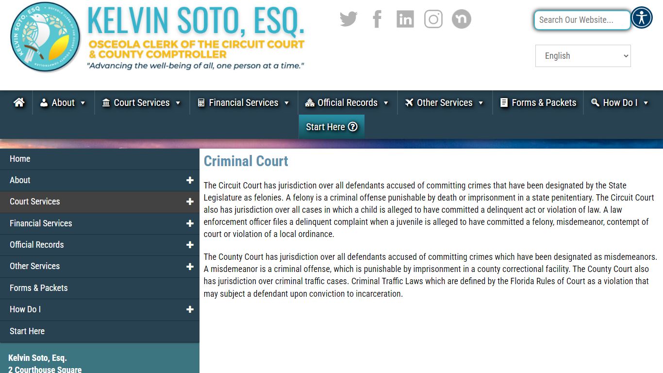 Criminal Court - Osceola Clerk of the Circuit Court & County ...